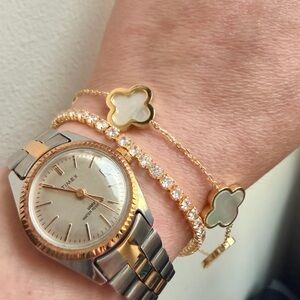 Retire Timex Two-Tone Silver and Gold-plated bracelets (3 items)